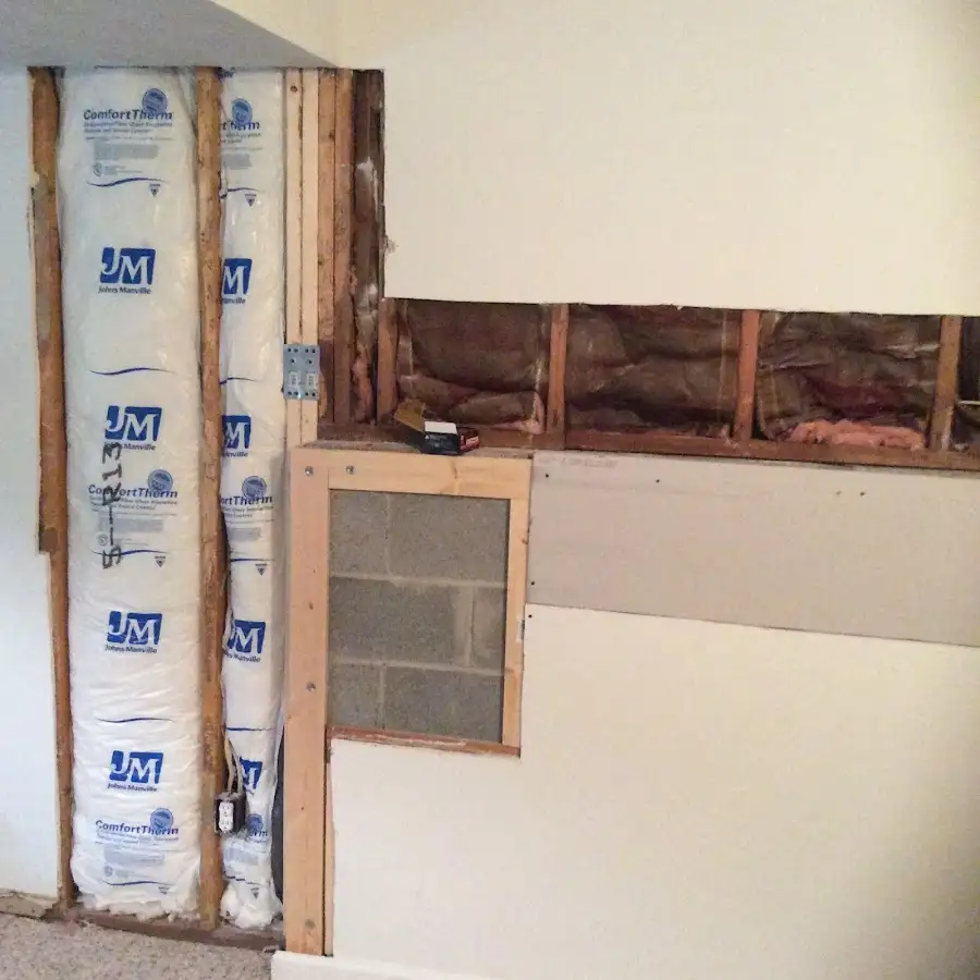 Wall insulation replacement during Structural Drying in Kaysville